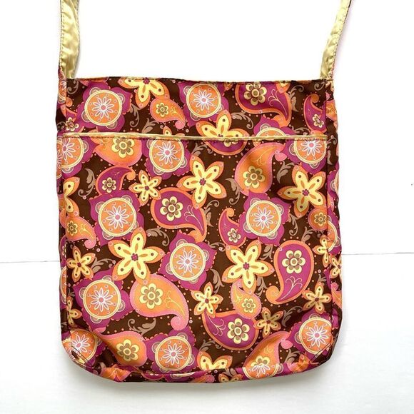 Ju-Ju-Be Pink/Orange/Brown Paisley Floral Lightweight Everyday Tote Bag - Picture 3 of 11